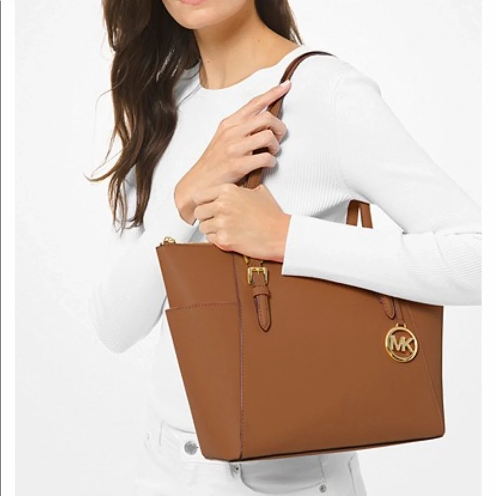 MICHAEL KORS Charlotte Large Leather Top-Zip Tote
